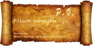 Pitsch Veronika névjegykártya